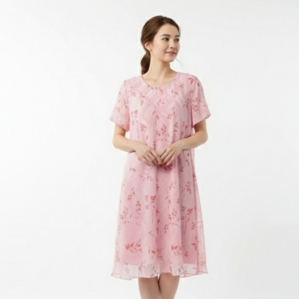 Vintage Jessica Howard Dress Pink Coquette Shift Fairy Cottage 18
